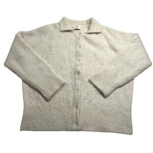 DISSH Salma Polo Neck Knit Cardigan in Ivory